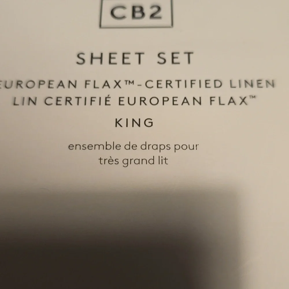 Classic EUROPEAN FLAX™-Certified Linen White King Sheet Set,Retail Price $309.00